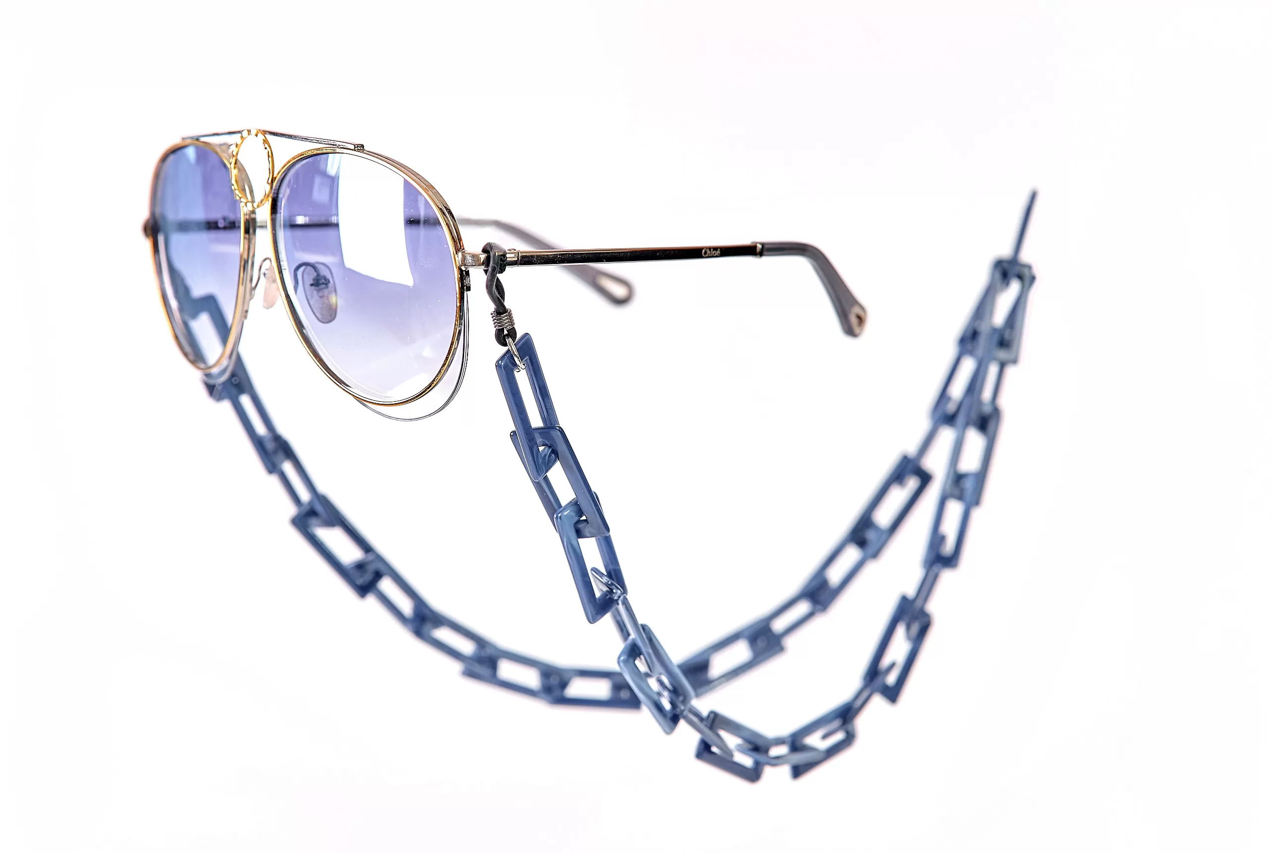 Цепочка для очков синяя