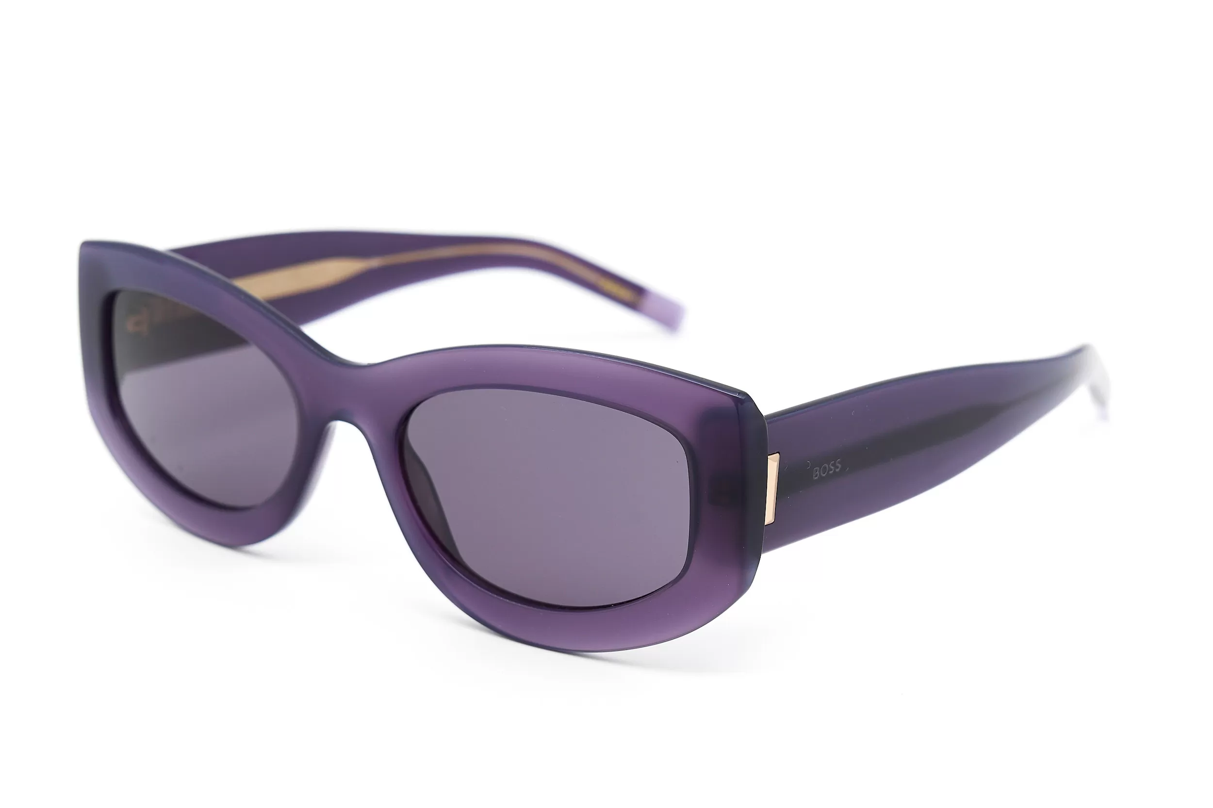 Женские солнцезащитные очки HUGO BOSS из ацетата фиолетового цвета