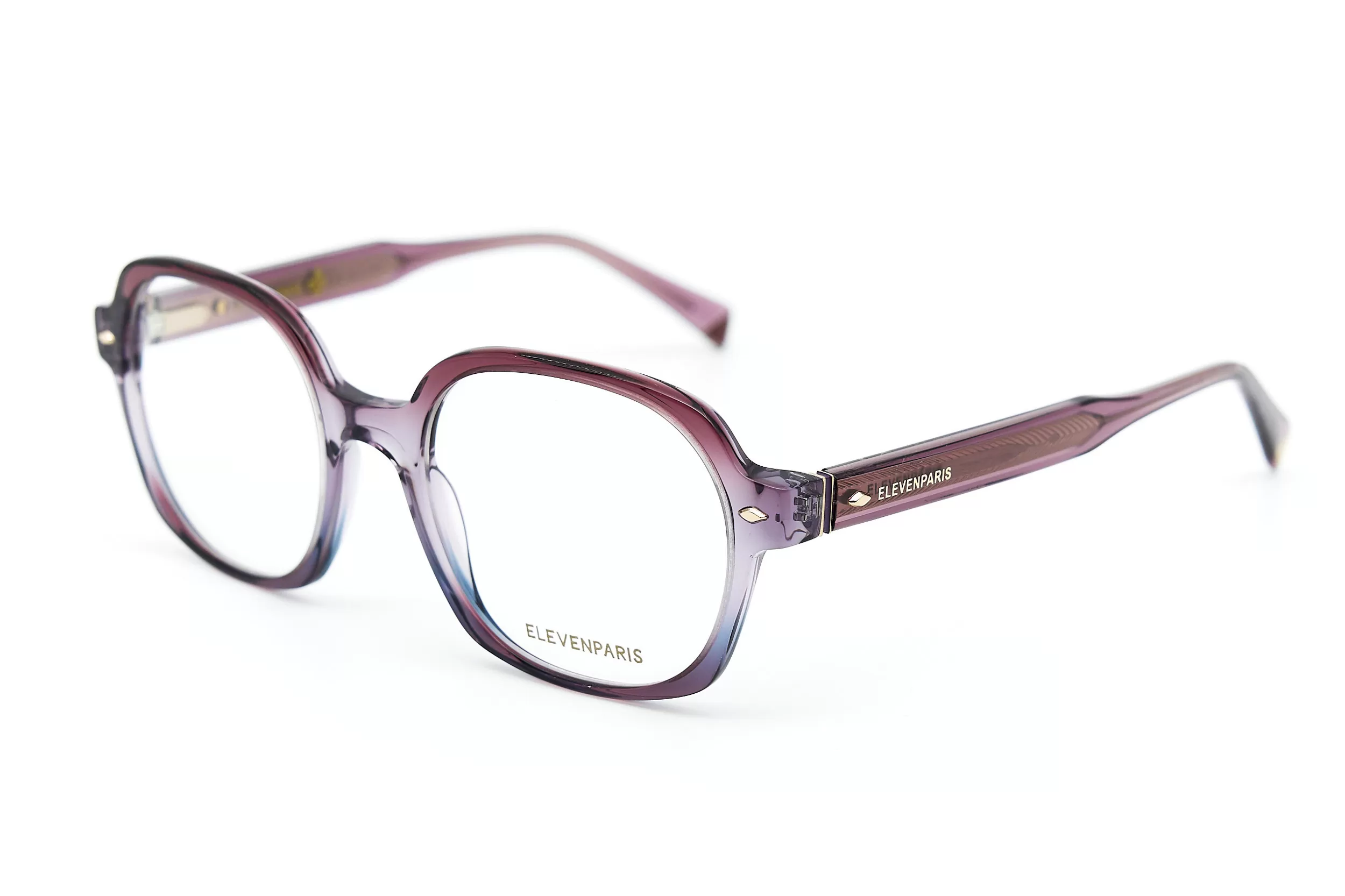 Женская оправа ElevenParis EPAA145 C68 из полупрозрачного ацетата с бордовым градиентом