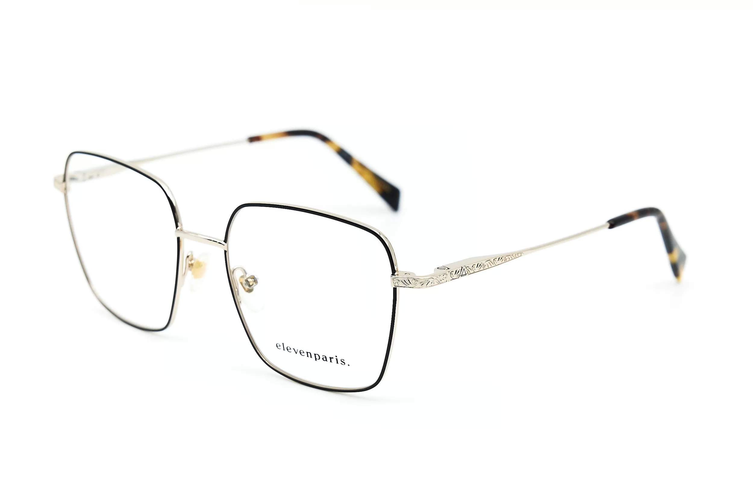 Женская оправа ElevenParis EPMM039D61 из окрашенного металла с леопардовыми заушниками