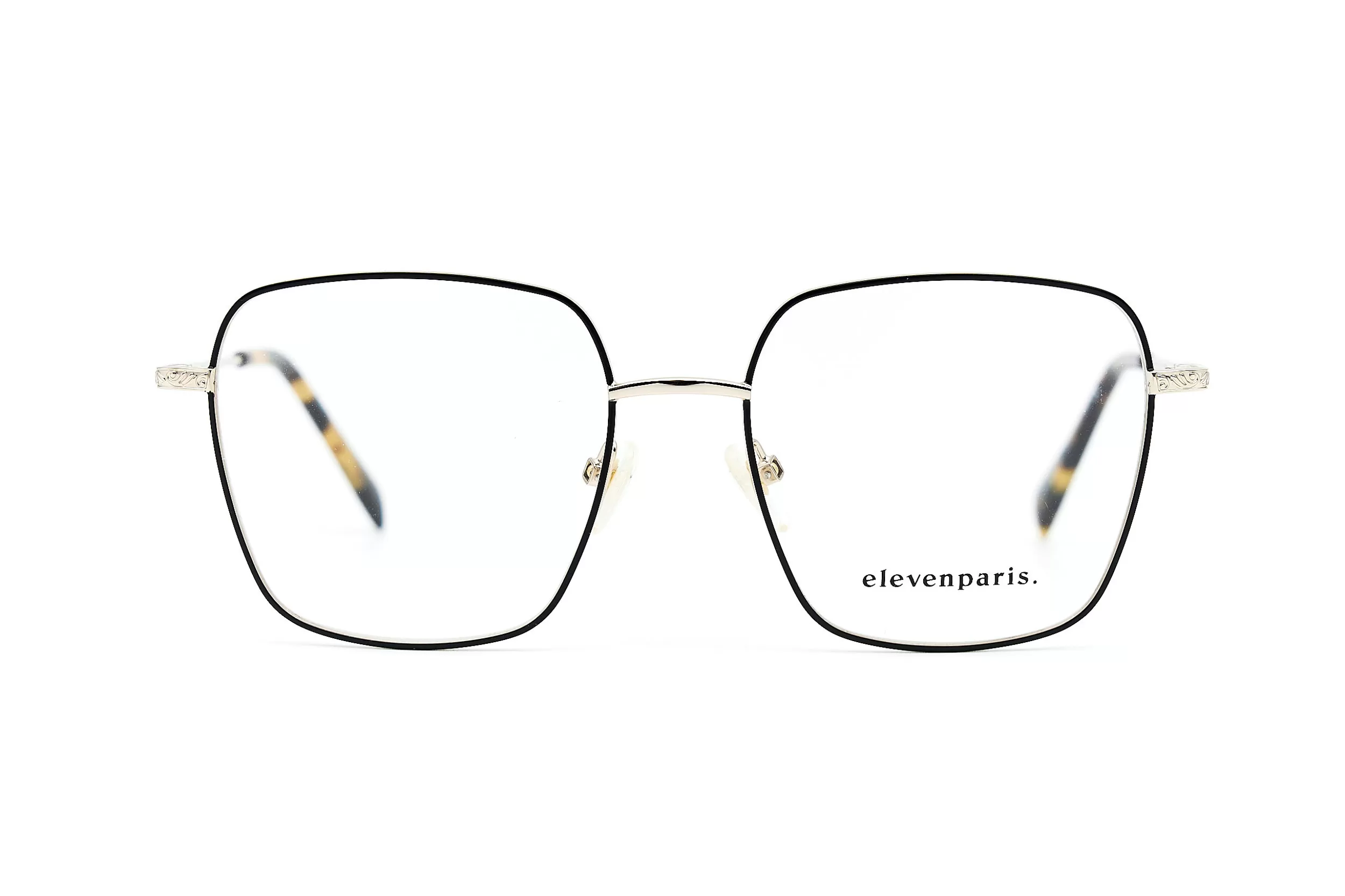 Женская оправа ElevenParis EPMM039D61 из окрашенного металла с леопардовыми заушниками