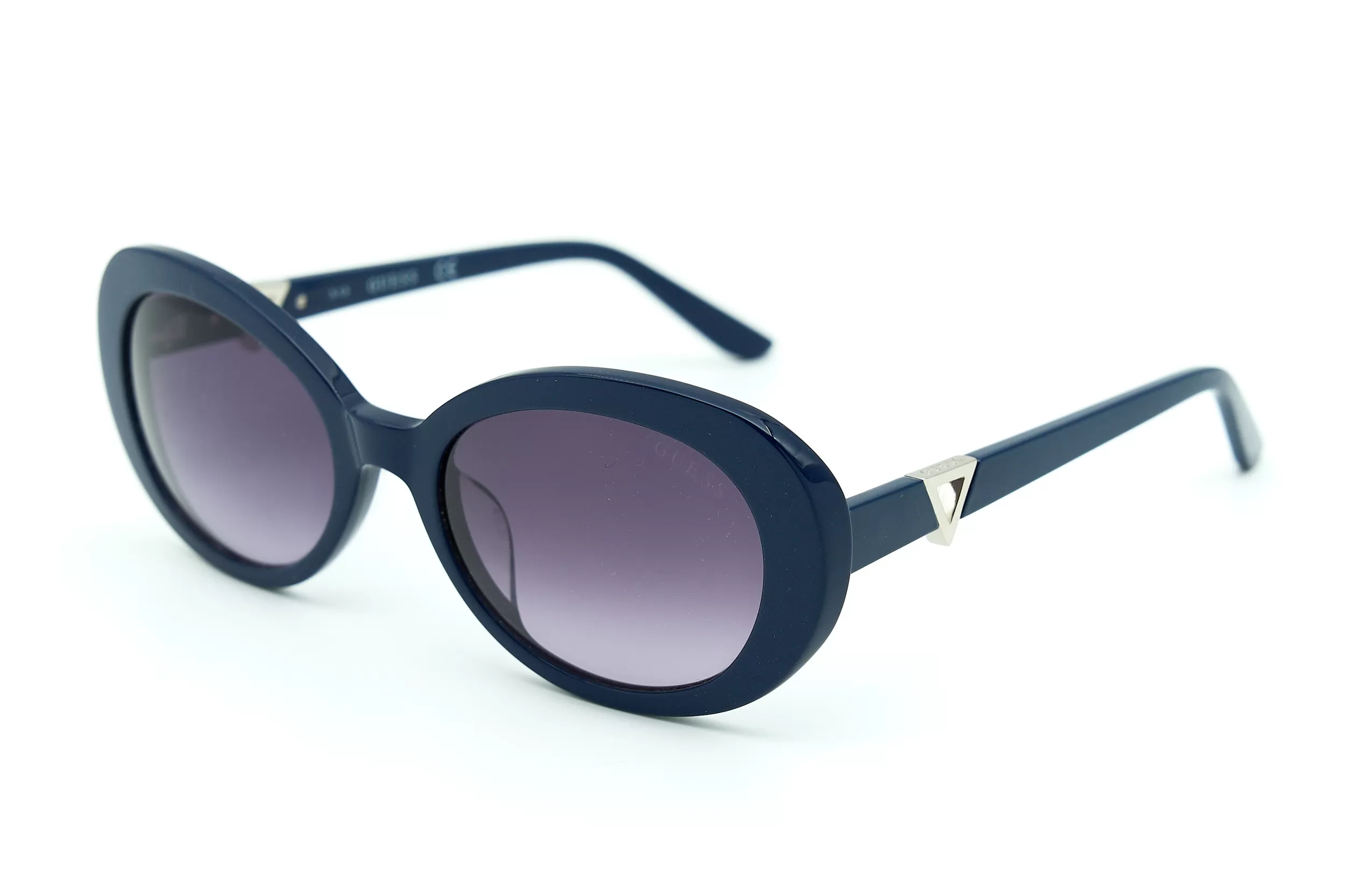 Женские солнцезащитные очки GUESS из темно-синего ацетата с фиолетовыми стеклами