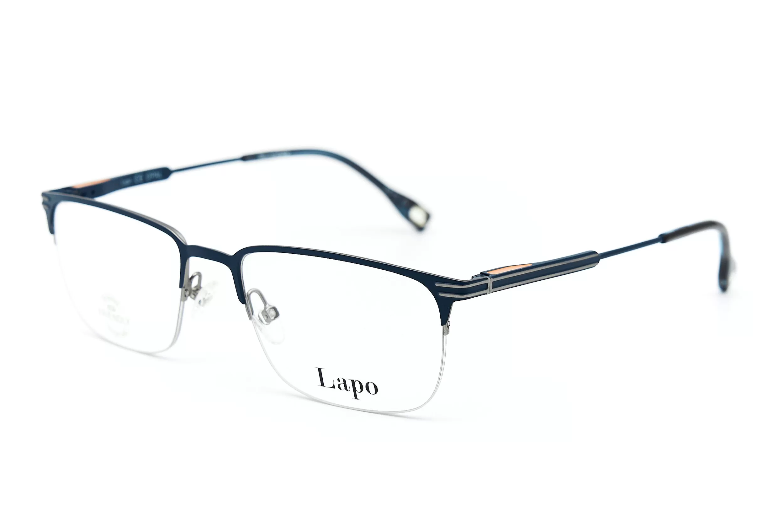Мужская оправа LAPO полуободковая оправа из темного металла