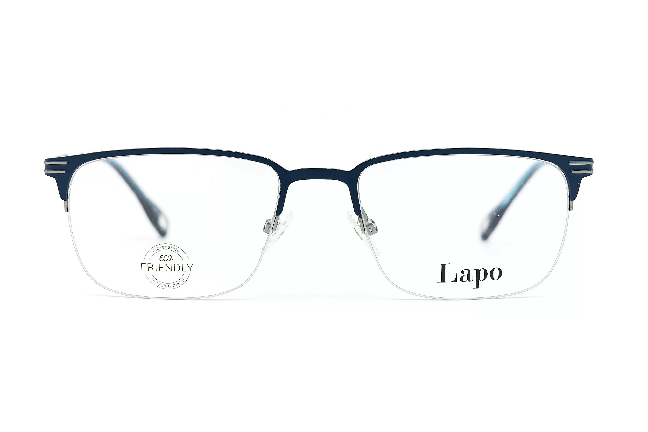 Мужская оправа LAPO полуободковая оправа из темного металла