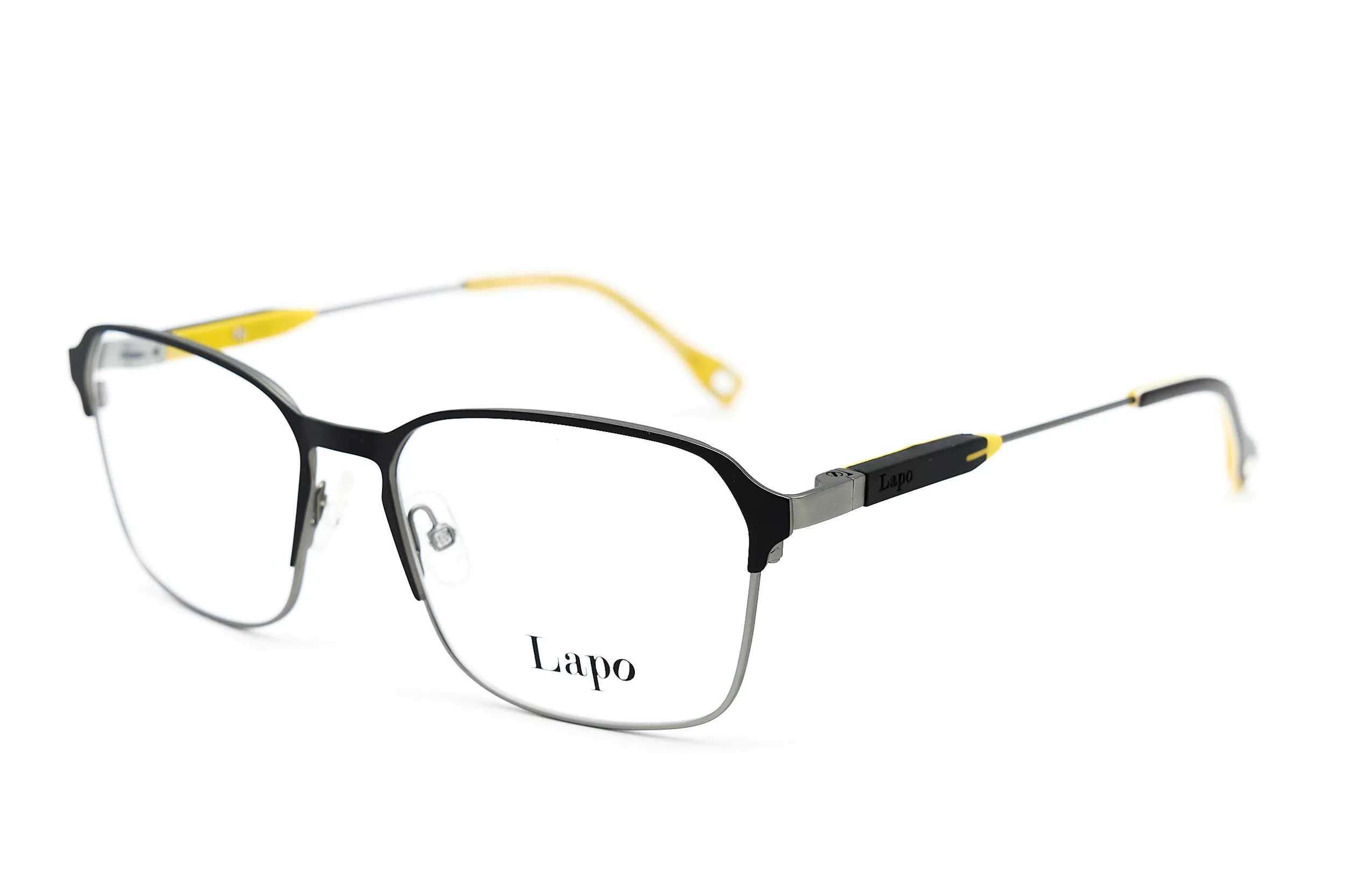 Мужская оправа LAPO из комбинированного метода с желтыми вставками