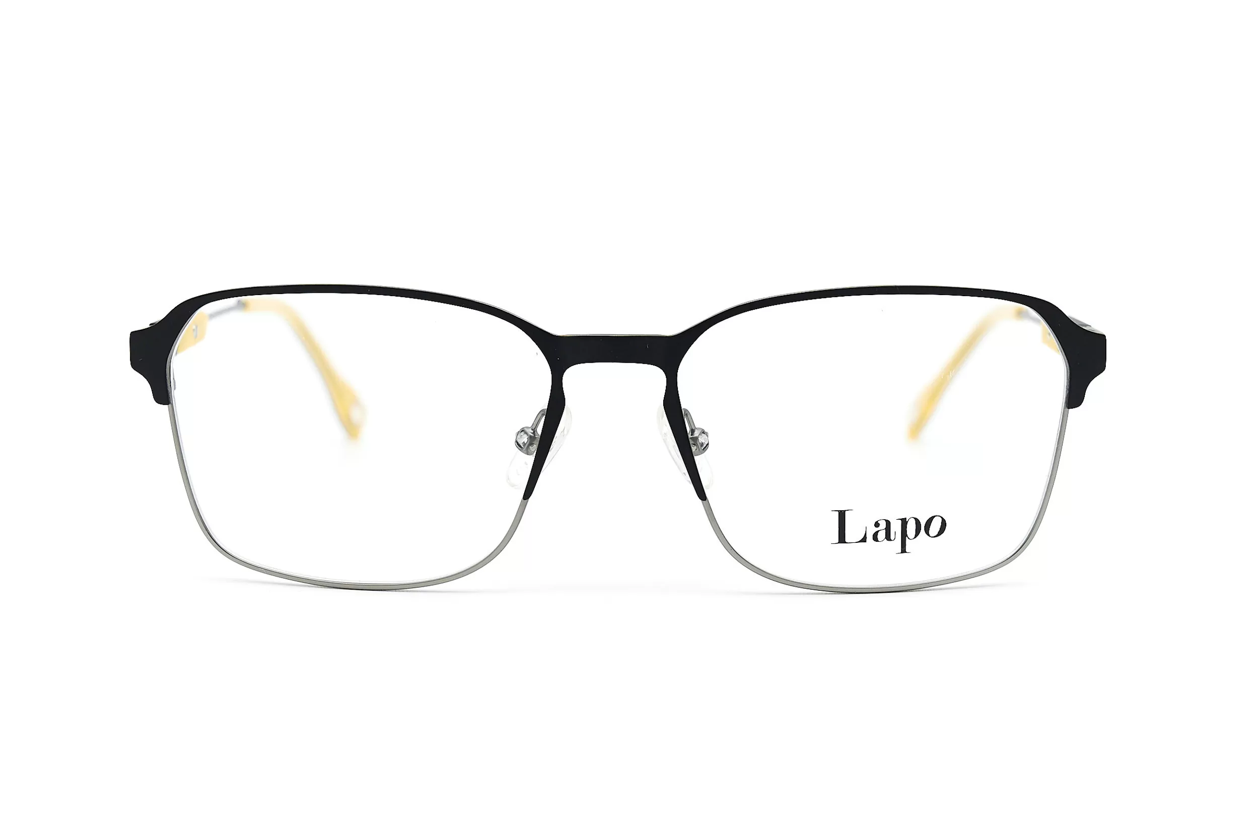 Мужская оправа LAPO из комбинированного метода с желтыми вставками