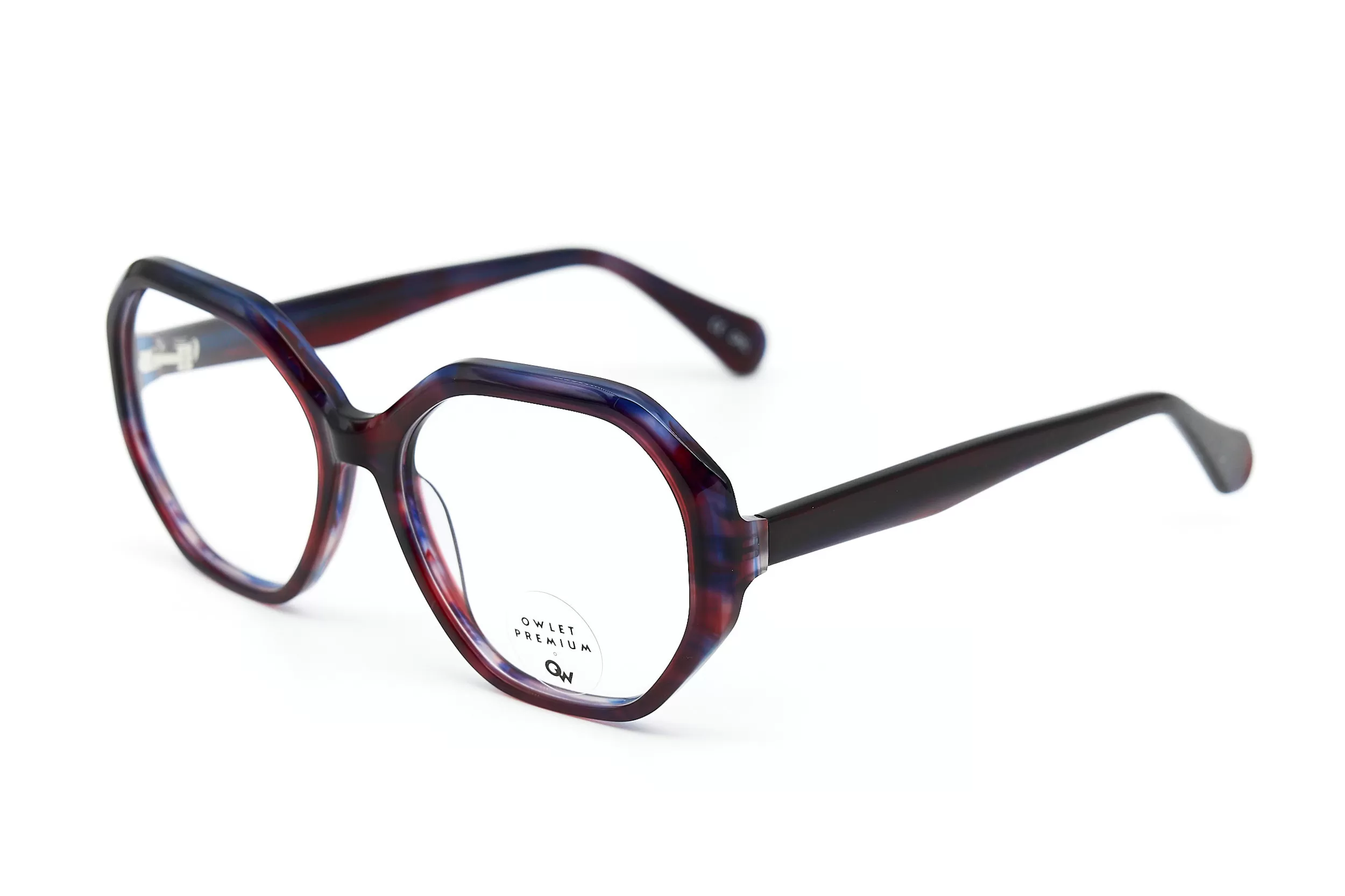 Женская оправа Owlet OPAA185 C08 из массивного бордового ацетата в ретро форме