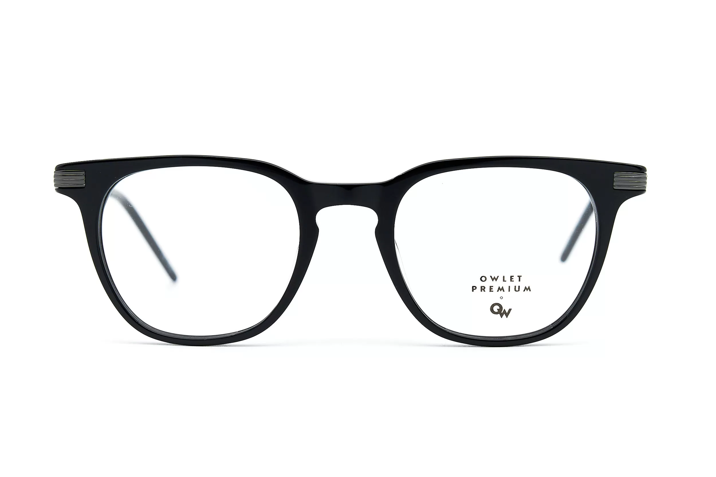 Мужская оправа Owlet OPAM010 C01 из металла и ацетата черного цвета