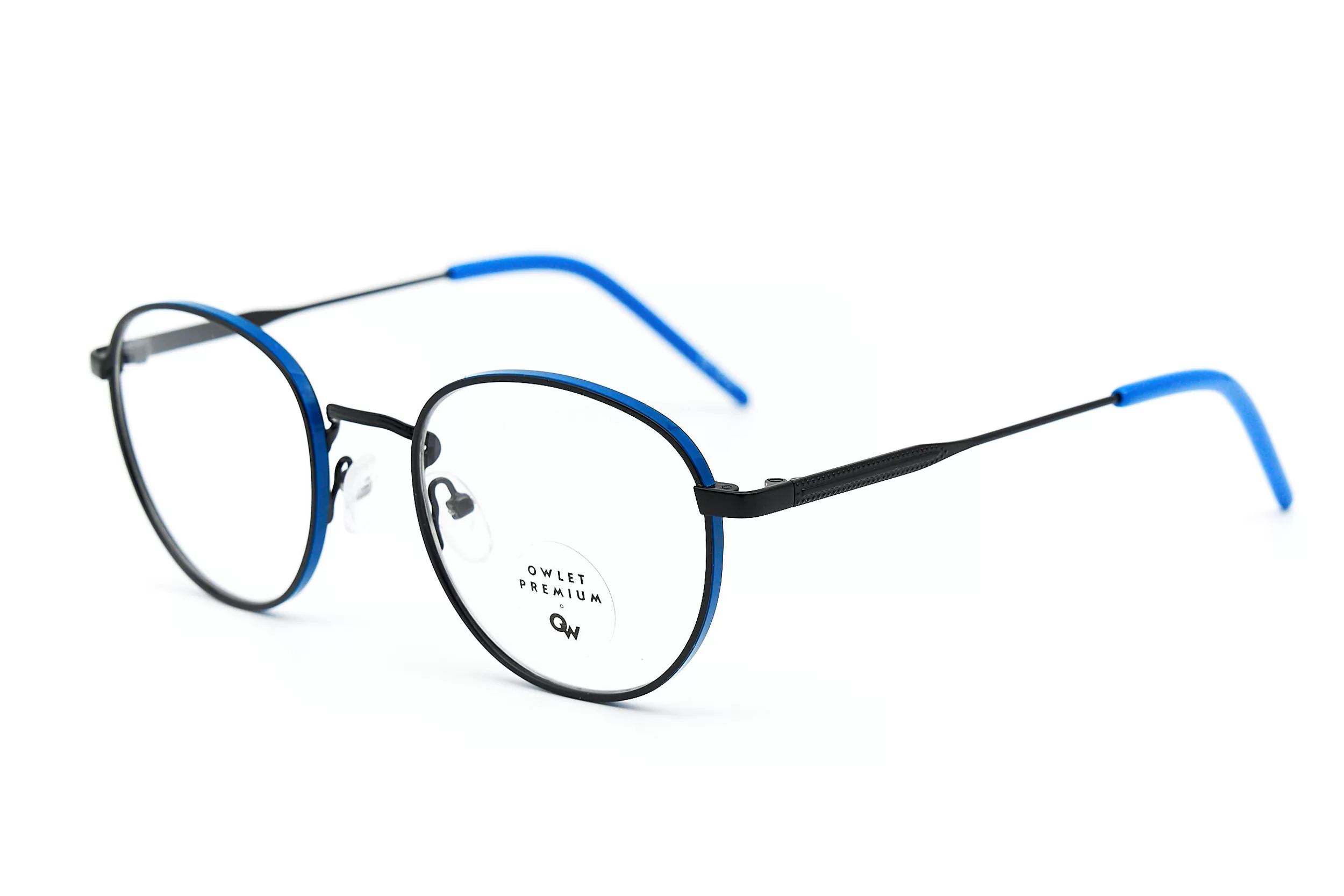 Мужская оправа Owlet OPMM239 C01 из металла черного цвета с яркими заушниками