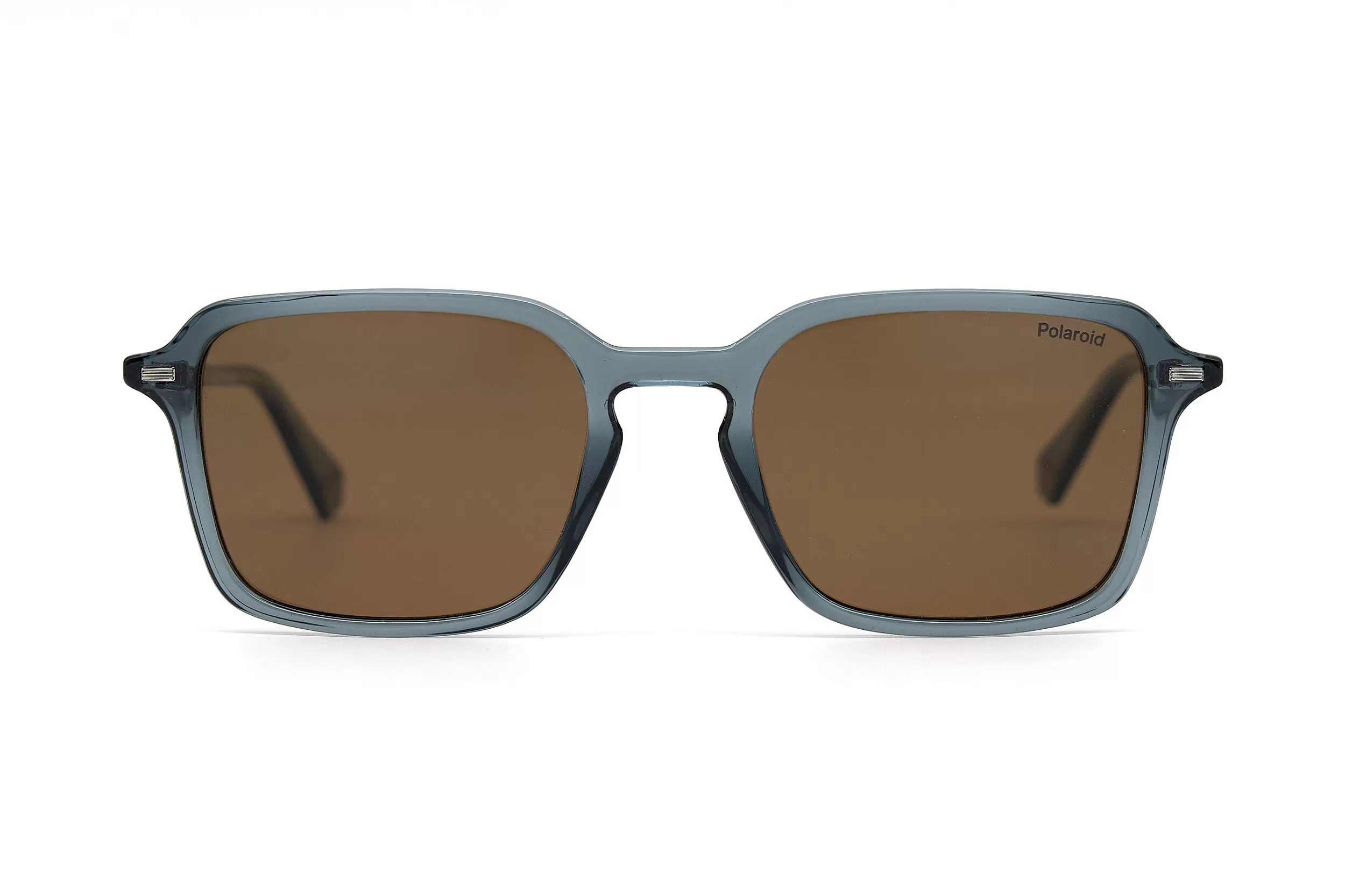 Мужские солнцезащитные очки из полупрозрачного серого пластика с бронзовыми линзами