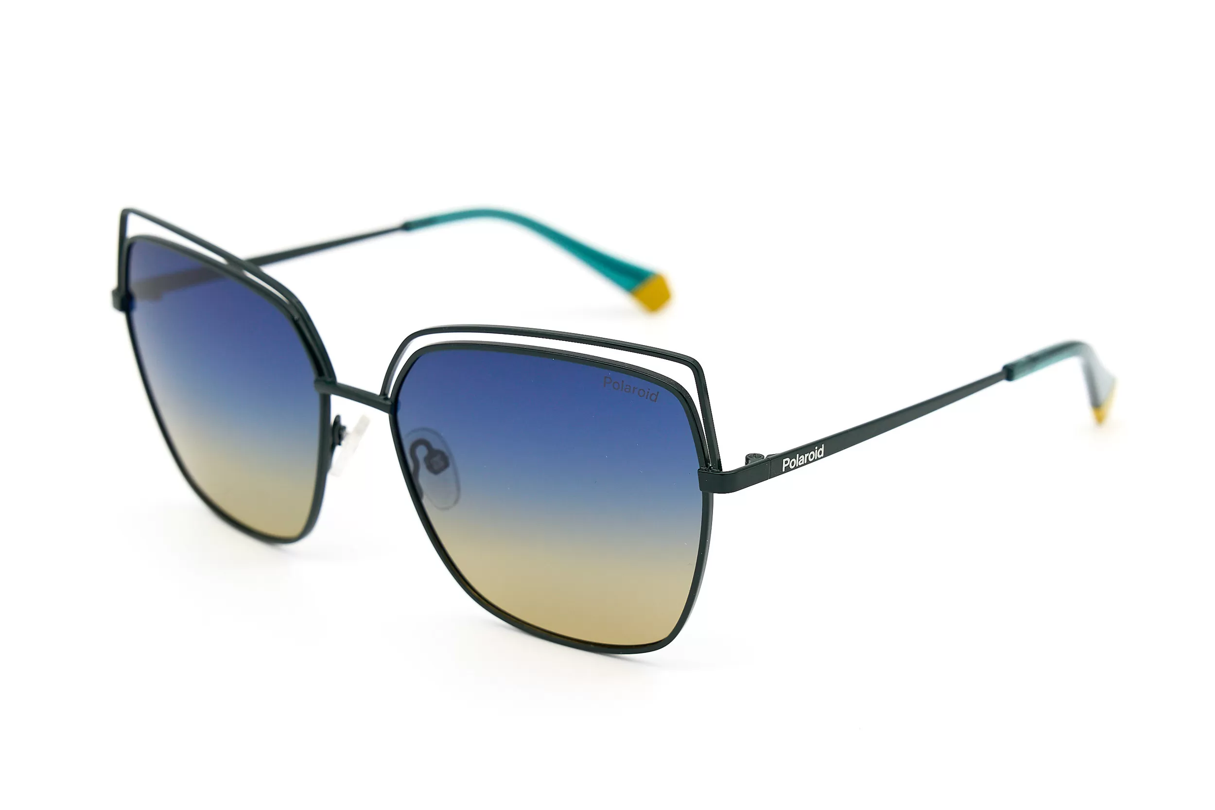 Женские солнцезащитные очки Polaroid PLD4093/S из черного металла со стеклами градиент