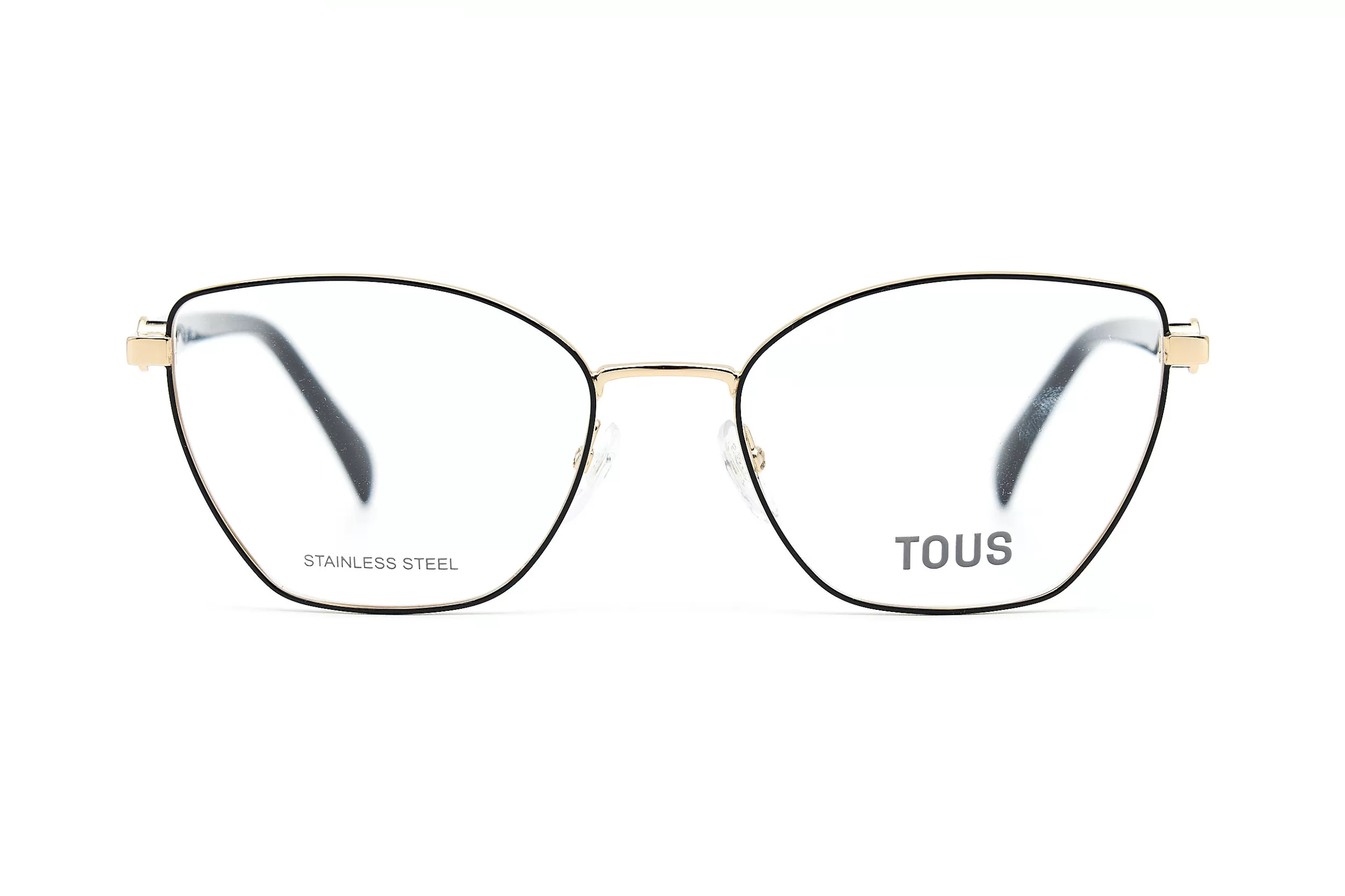 Женская оправа TOUS VTO462 COL0301 из окрашенного металла с золотыми дужками