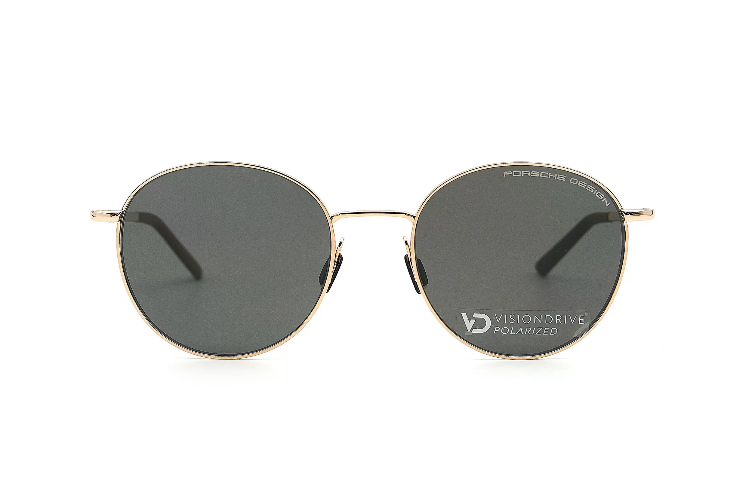 Солнцезащитные очки Porsche Design с двухсторонней поляризацией в оправе из золотого металла