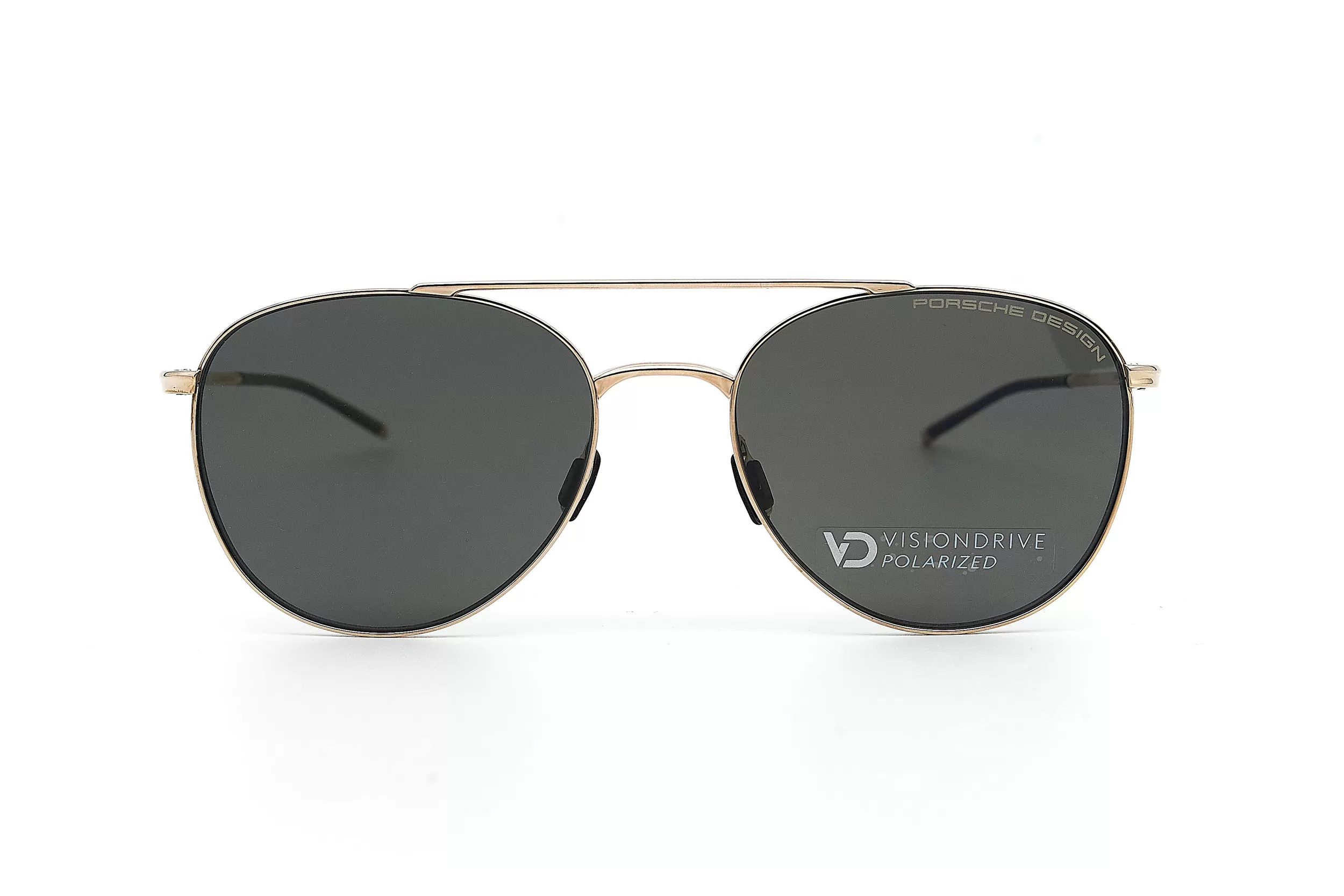 Солнцезащитные очки Porsche Design с двухсторонней поляризацией в оправе из золотого металла