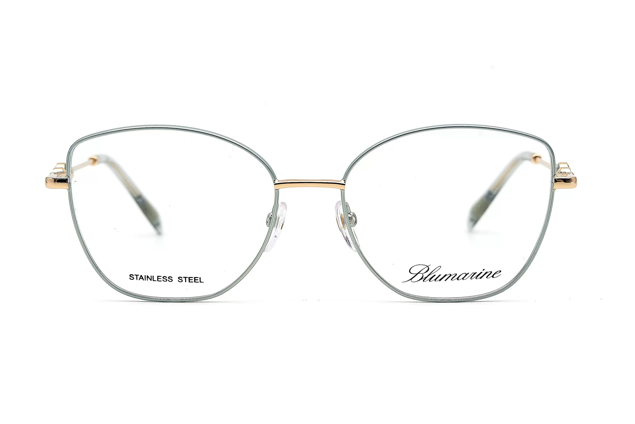 Оправа для очков Blumarine из металла нежно мятного и золотого цвета