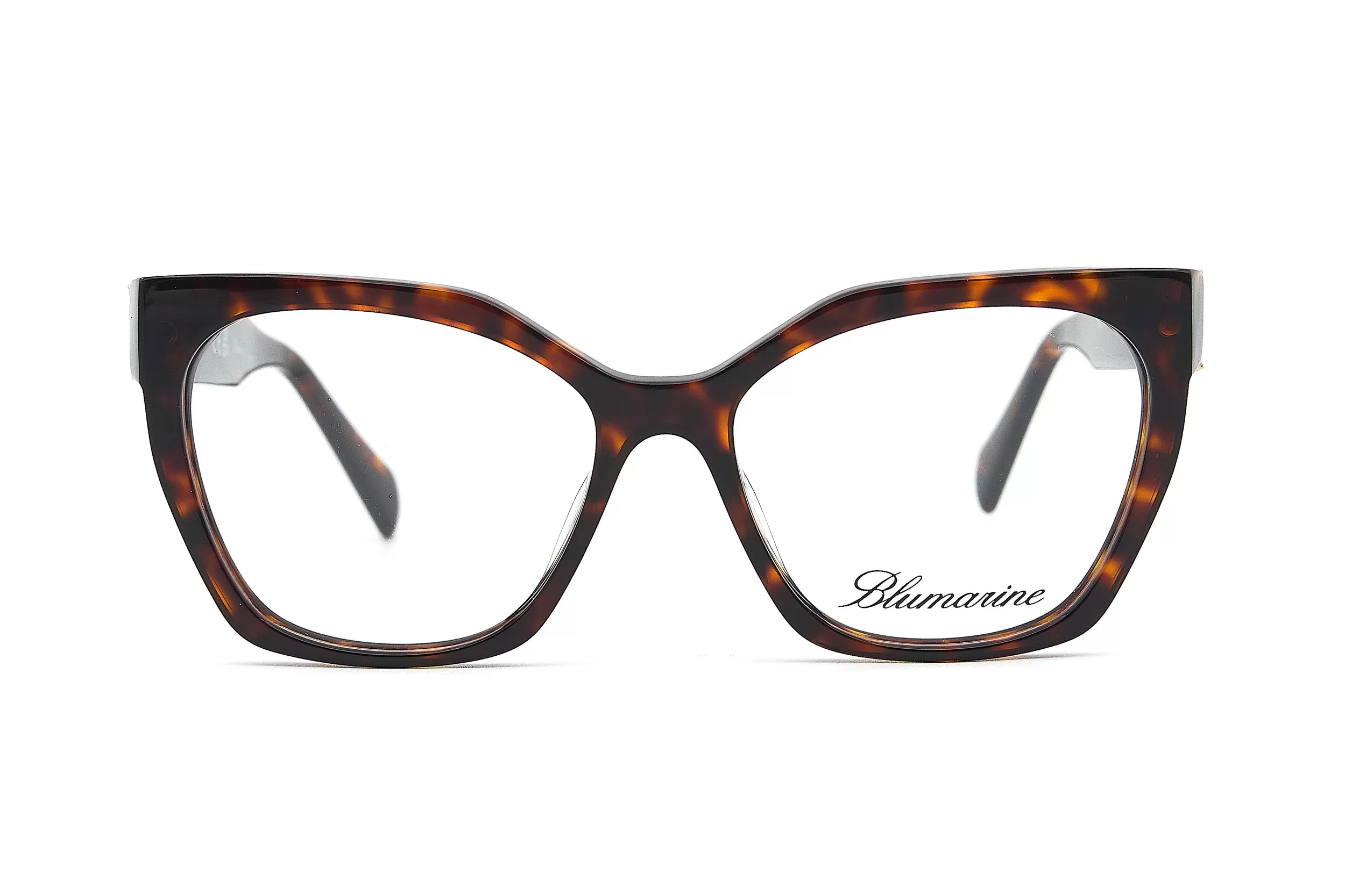 Оправа для очков Blumarine из ацетата коричневого цвета и массивным декоративным элементом на заушнике