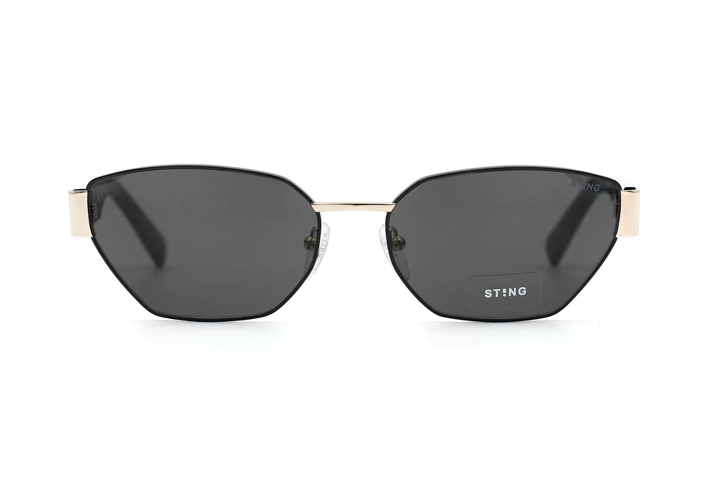 Женские солнцезащитные очки STING с черными стеклами и черными дужками