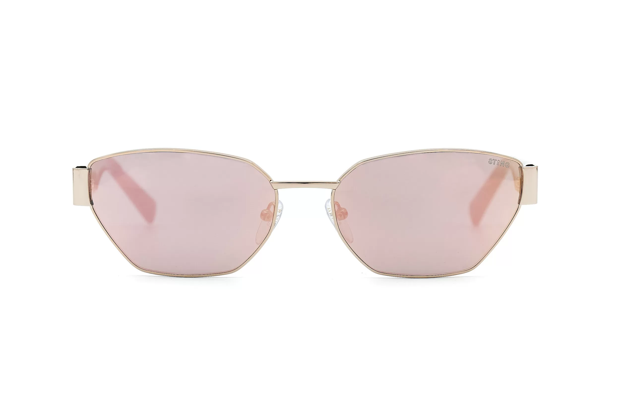 Женские солнцезащитные очки STING с розовыми стеклами и черепаховыми дужками