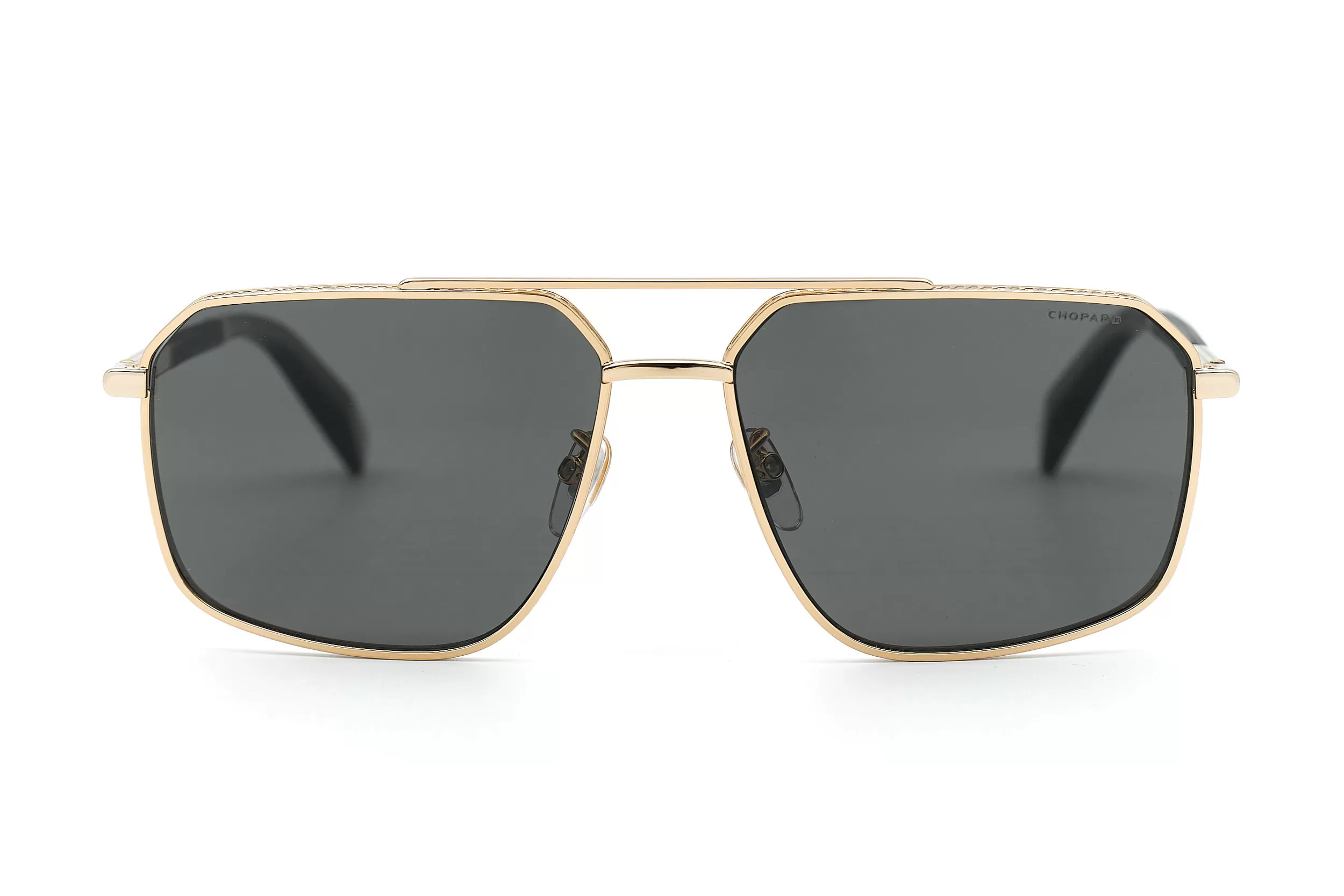 Солнцезащитные очки Chopard с золотой рамкой и серыми стеклами
