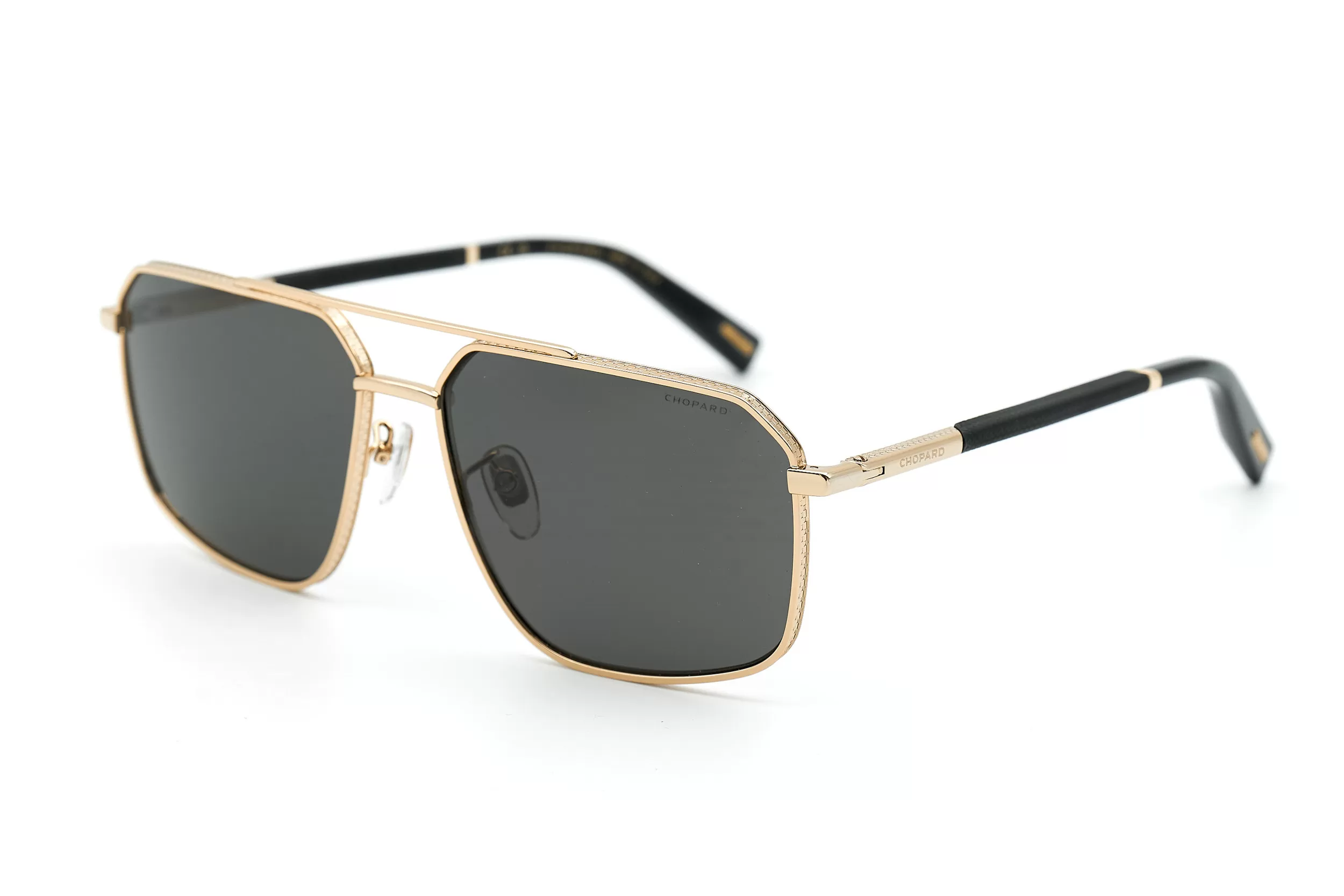 Солнцезащитные очки Chopard с золотой рамкой и серыми стеклами