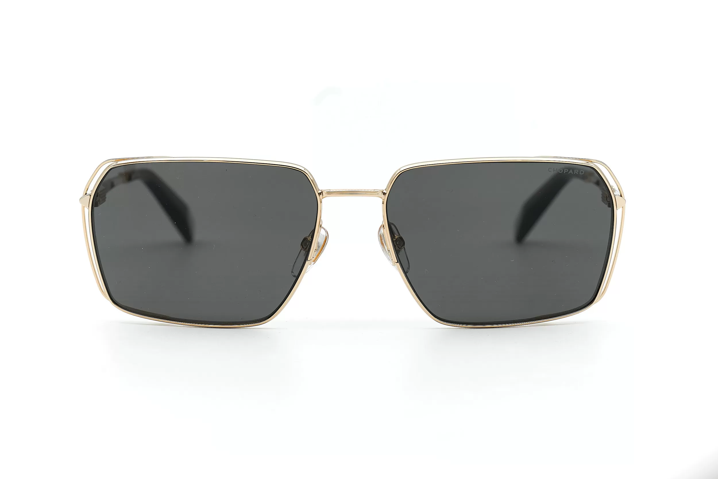Солнцезащитные очки Chopard с золотой рамкой и серыми стеклами