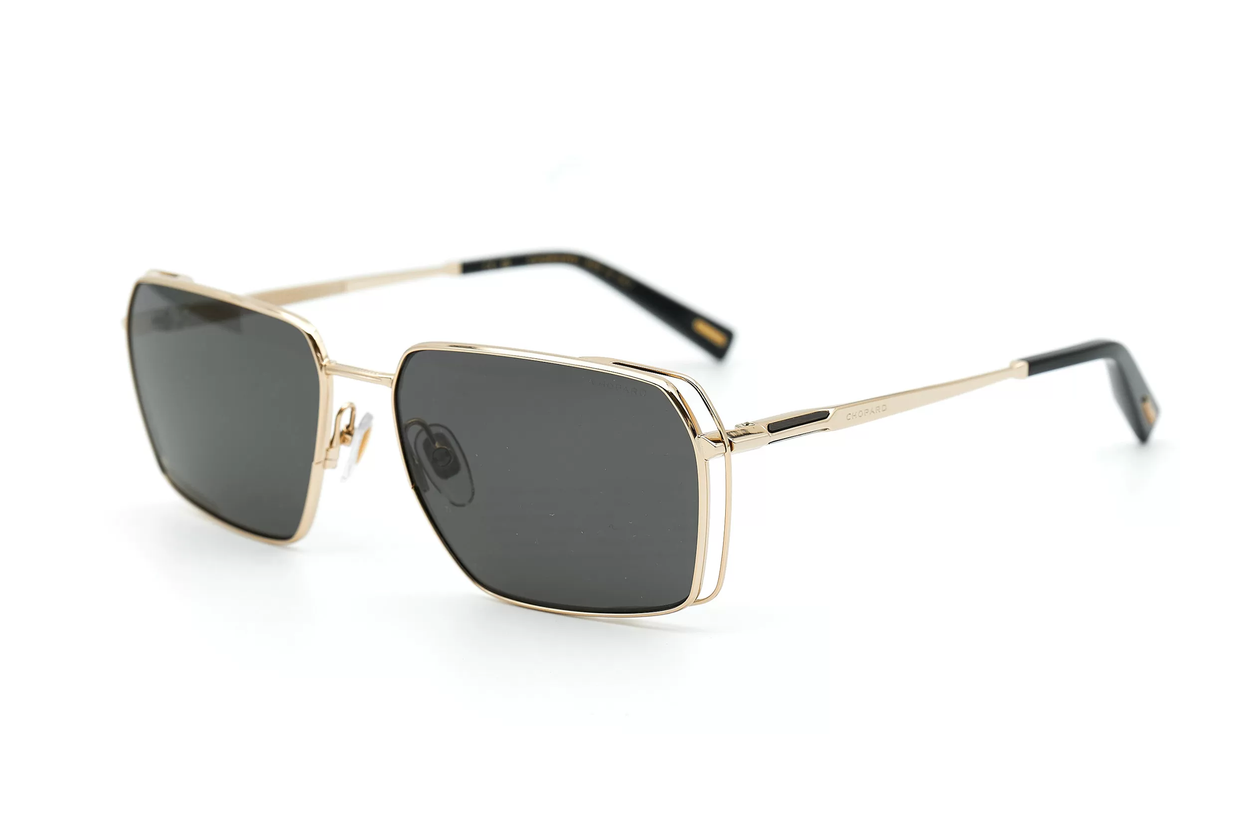 Солнцезащитные очки Chopard с золотой рамкой и серыми стеклами