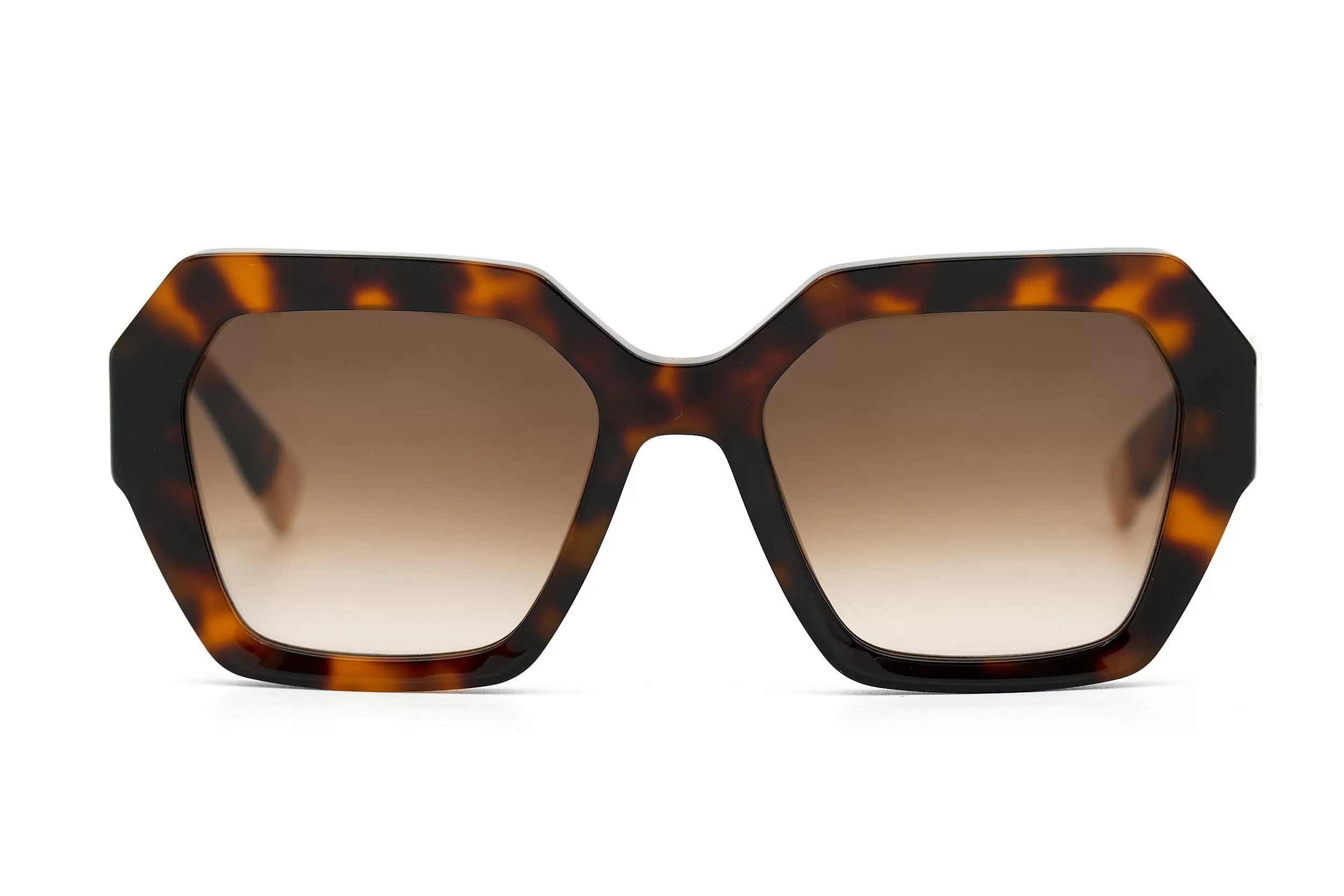 Солнцезащитные очки Furla квадратной формы, с черепахой рамкой коричневого цвета, с темно-коричневыми стеклами